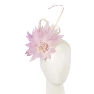 Lilac feather flower fascinator by Max Alexander, Hair Care & Accessories
